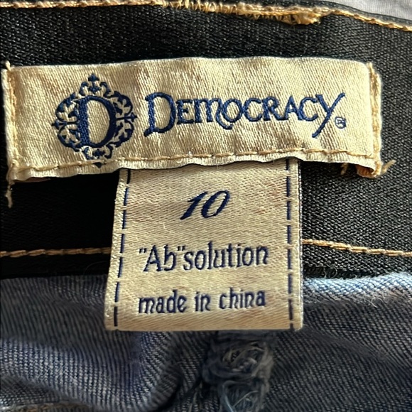 Democracy Jeans Womens Ab Solution Stretch elastic waist Comfort 10 casual denim - Picture 7 of 9